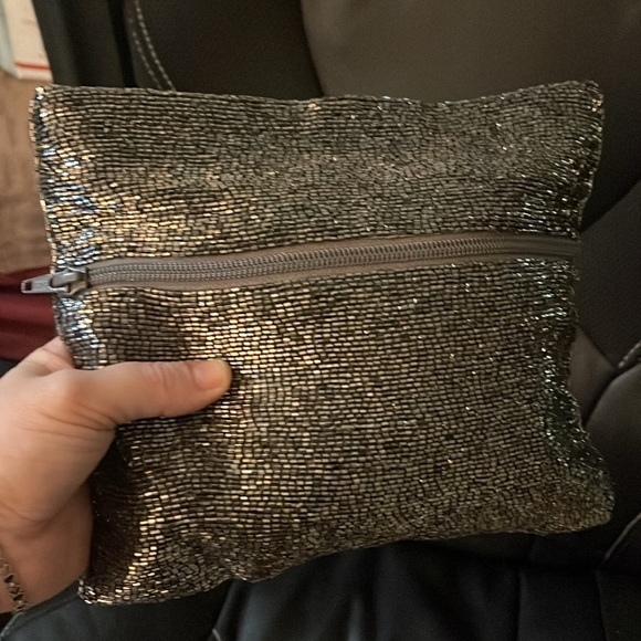 Like New Club Monaco Metalic Micro Bead Evening Clutch - Picture 3 of 4